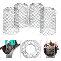 BUZIFU 4pcs Filtros del Canalón Expandible Filtro de Hojas de Aluminio Colador Filtro para Bajantes de Agua Lluvia-para…